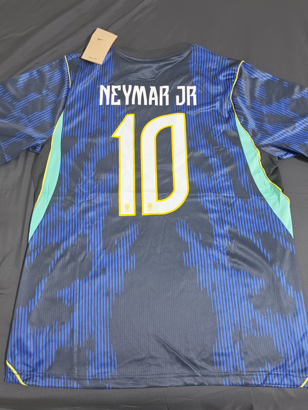 Neymar Jr. #10 Blue & Black Men’s Soccer Jersey